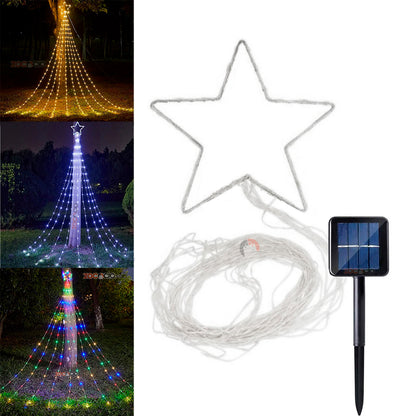 Luces De Navidad Cascada Solar