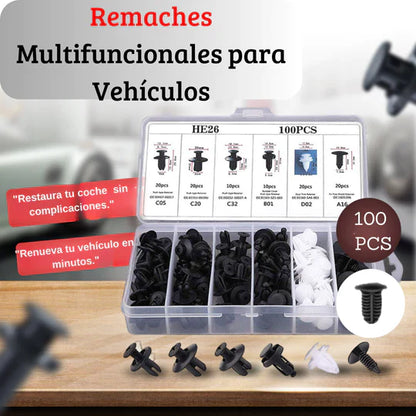 CAJA 100 REMACHES MULTIFUNCIONALES PARA AUTOS