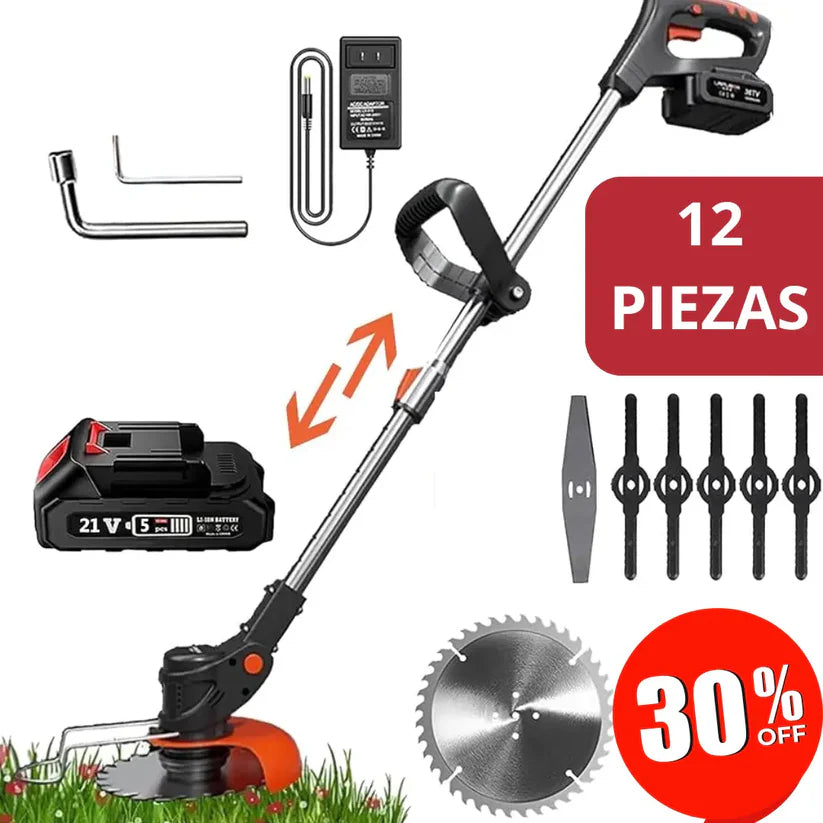 Podadora de cesped inalambrica 2 bateria
